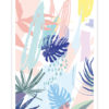 Abstract jungle une affiche colorée plantes tropicales existe en plusieurs formats