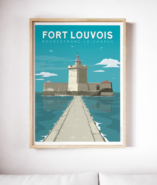 Une affiche vintage du Fort Louvois à Bourcefranc-Le Chapus